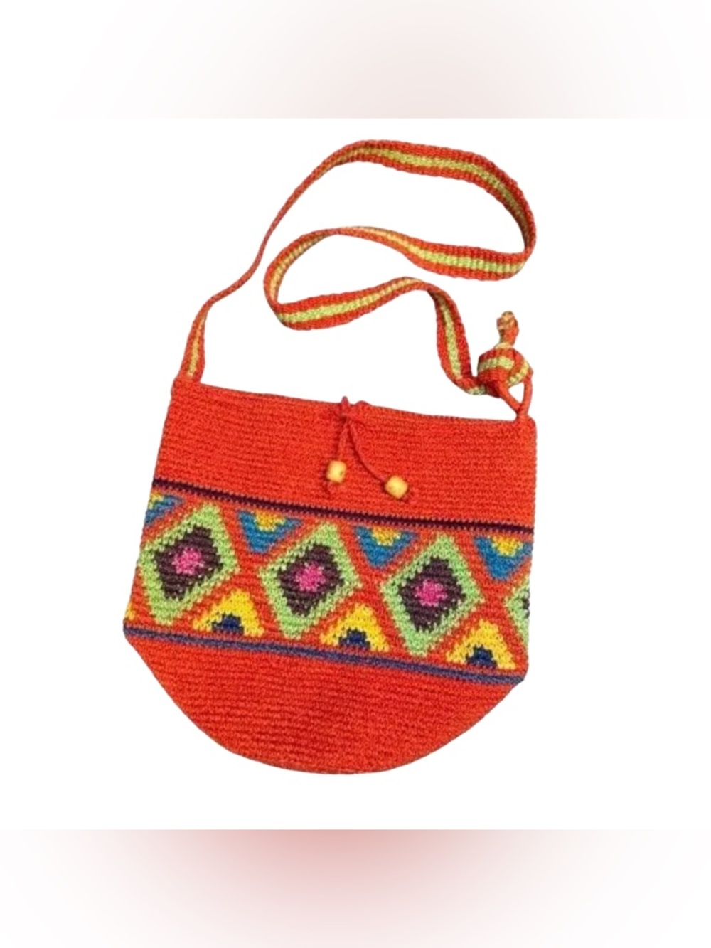 Y2K Boho Orange Shoulder Bag